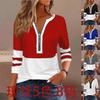 2025 Autumn Plus Size Women's Long Sleeve Round Neck Zipper T-shirt