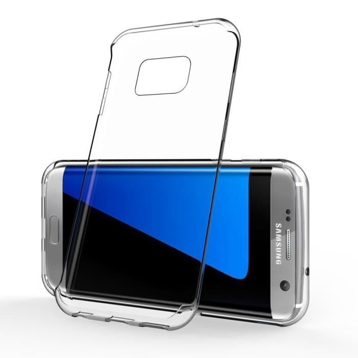 Чехол - Phonillico® - SAMSUNG GALAXY S7 EDGE - Мягкий силикон - Ультратонкий - Прозрачный