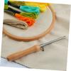 Wooden Handle Knitting Embroidery Pen Stitchwork Needle Poke Needle Embroidery Punch Needle
