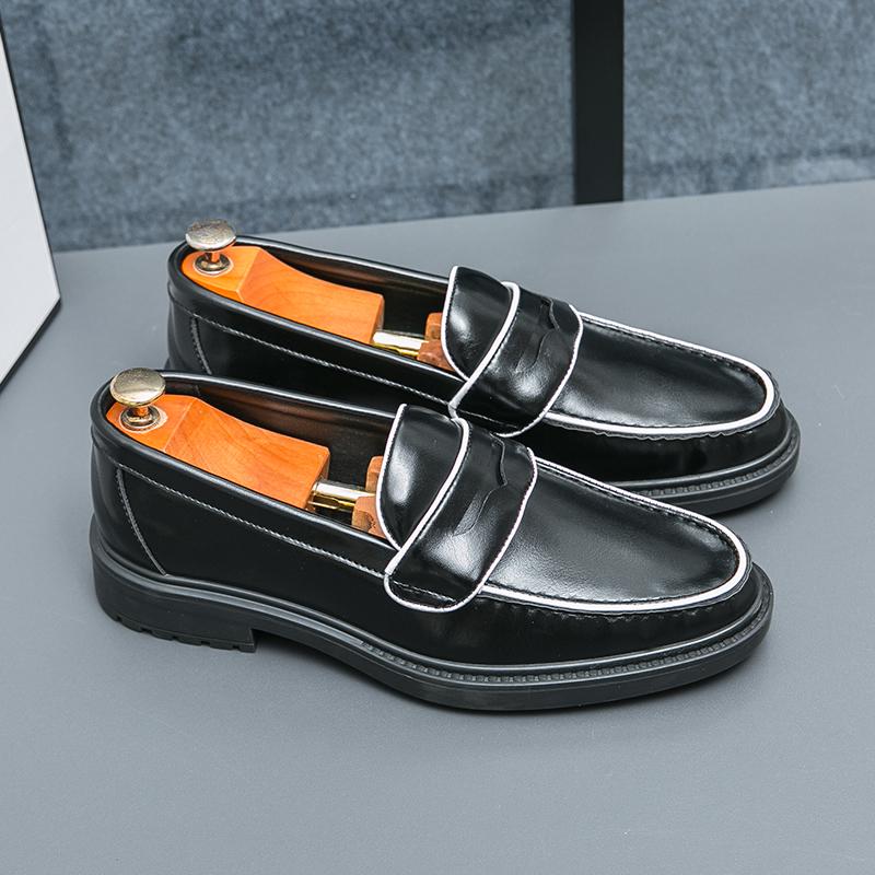 Мужские мокасины из натуральной кожи на низком каблуке ручной работы. Деловые повседневные туфли без застежек. Классические мягкие мокасины. Обувь для вождения в британском стиле.