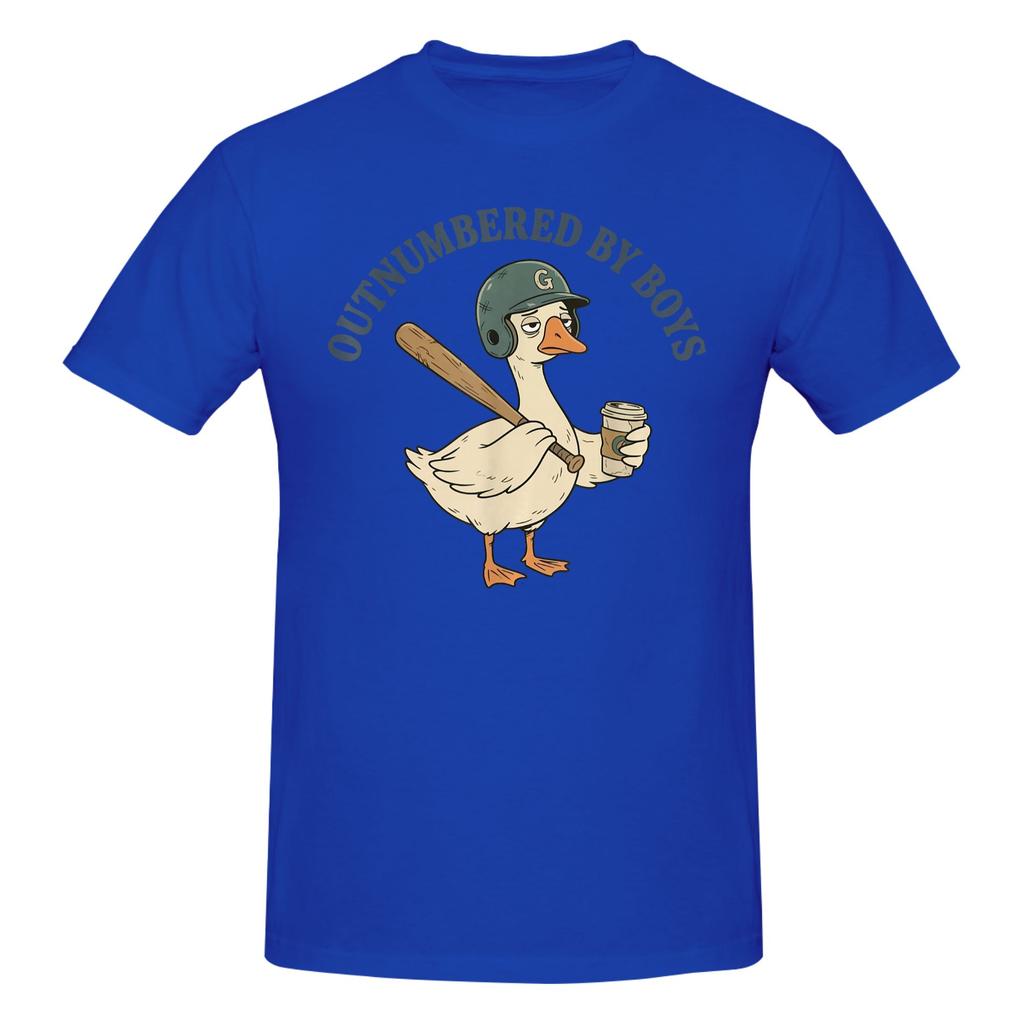 1 Piece Funny Mom Goose Mothers Day Outnumbered By Boys Baseball Funny Graphic 100 Cotton Tshirt Tops Tees For Unisex