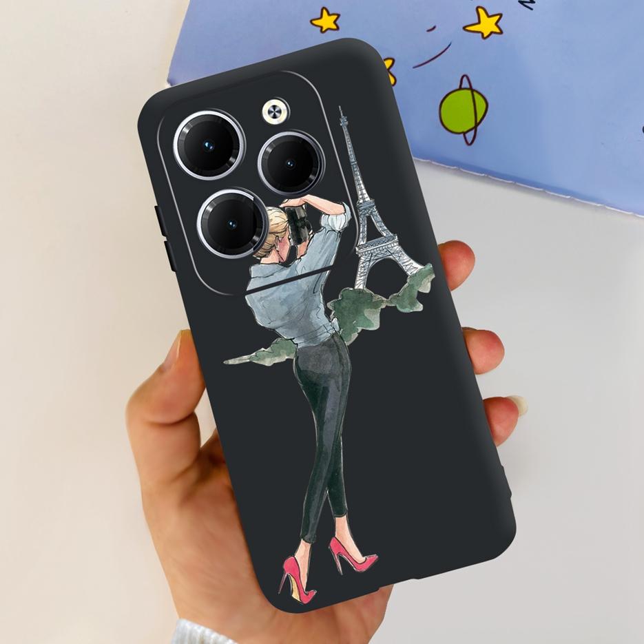Чехол для Infinix Hot 40 Pro X6837 Милый Модный Чехол Мягкий Силиконовый Чехол для Телефона Для Infinix Hot 40i Hot40 Pro Hot40i Чехлы Бампер