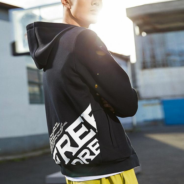 Anta Мужские куртки на молнии с буквенным узором серии Basketball, черные 152211736-3