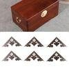 10pcs Antique Bronze Flat Angle Edge Guard Metal Wood Box Corner  Furniture Hardware
