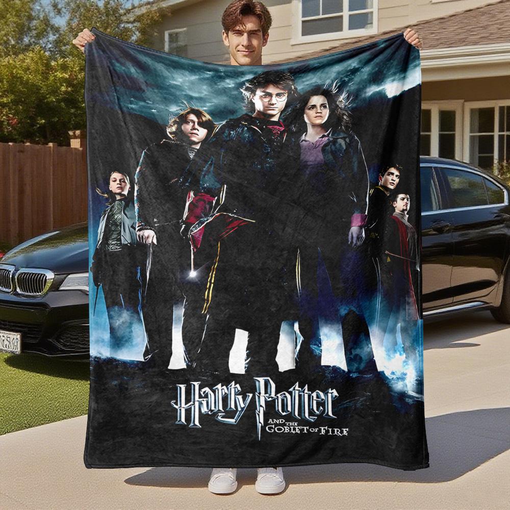 1 шт. Гарри Поттер Кубок Огня Наружное Фланелевое Пледное Одеяло Всесезонное Мягкое Тепло, Декор для Дома 1031223