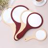 Round Wood Vintage Hand Mirror Makeup Vanity Mirror Cosmetic Make Up Mirrors