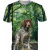 Летняя модная мужская футболка с 3D охотничьей собакой в ​​стиле Харадзюку, детская рубашка с круглым вырезом и животным