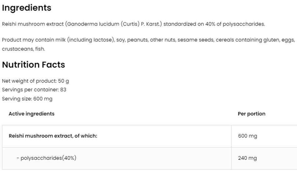 Островит - Экстракт Рейши ОВОЩ - 50 г