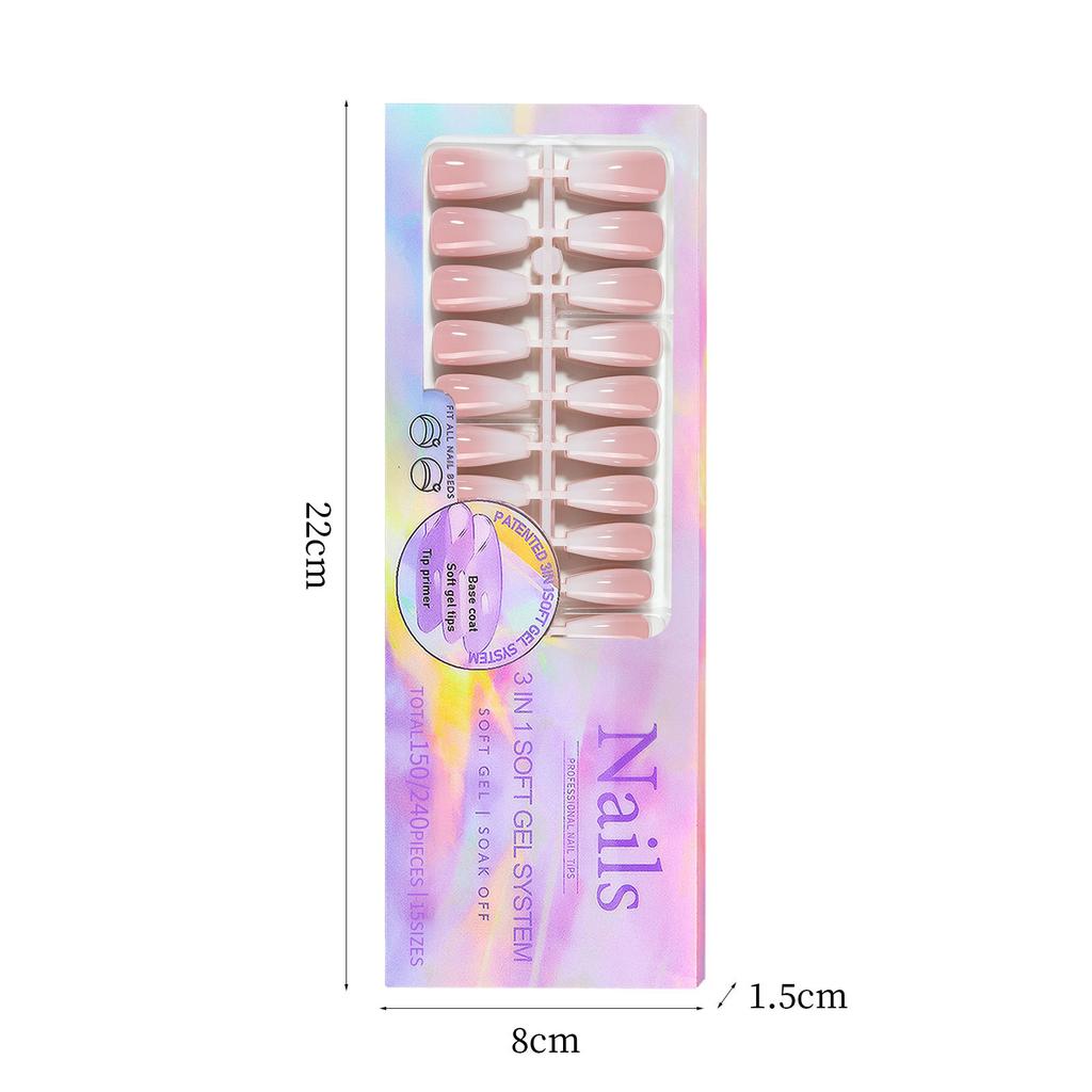 Нейл-арт, накладные ногти, плавные переходы, бесшовные накладные ногти, съемный маникюр, французский маникюр, накладные ногти, наклейка для ногтей