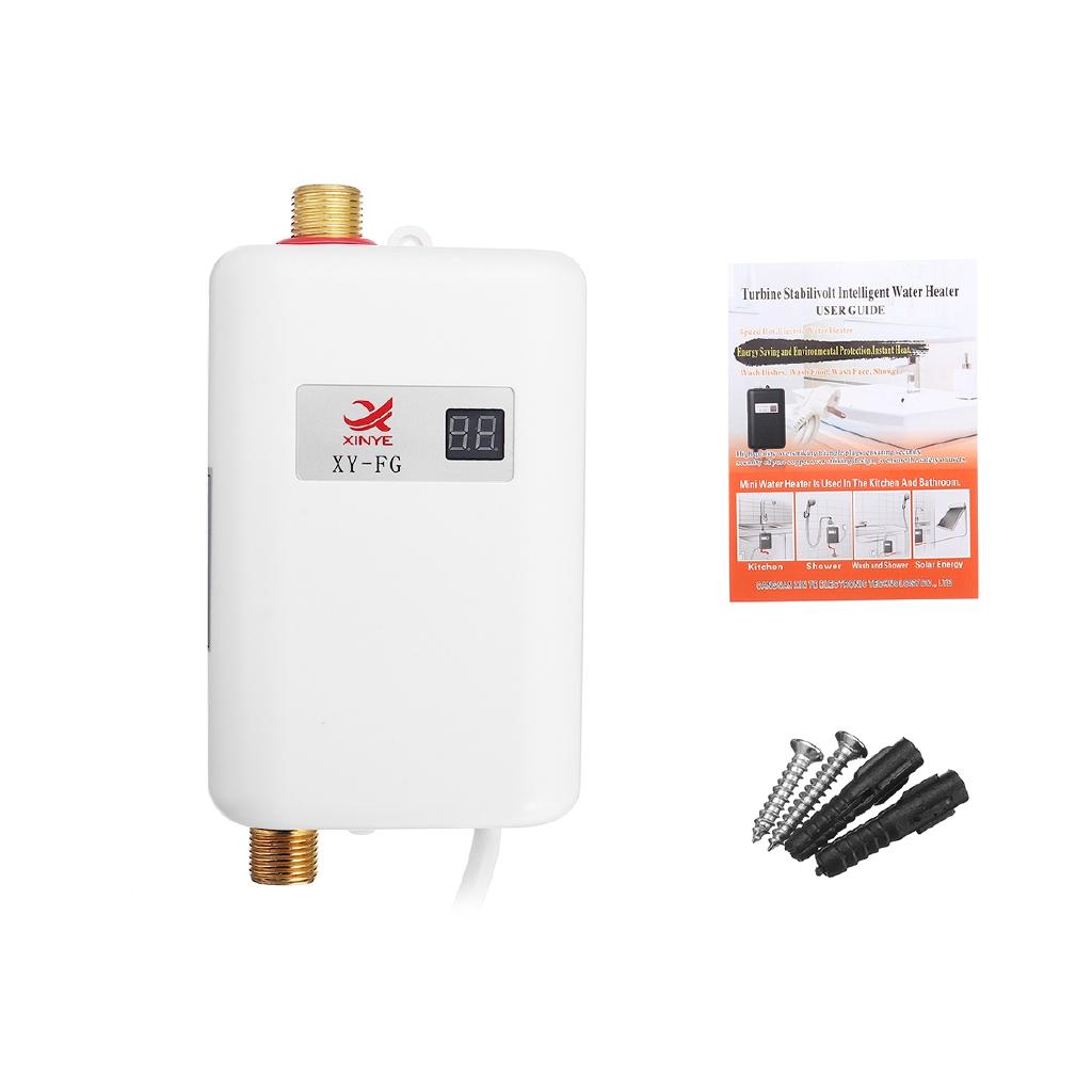 Mini Tankless LCD Digital Water Heater Instant Hot Faucet Kitchen Heating Thermostat Intelligent Energy-save Waterproof