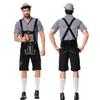 Halloween Traditional Costume Plaid Shirt Suspender Suit Adult Party Suit