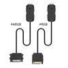 Кабель контроллера RGB для ПК 5 В 12 В ARGB ЦП для корпусного вентилятора Светодиодная лента Лампа Бар Водяное охлаждение Управление AURA Питание Sata/Molex