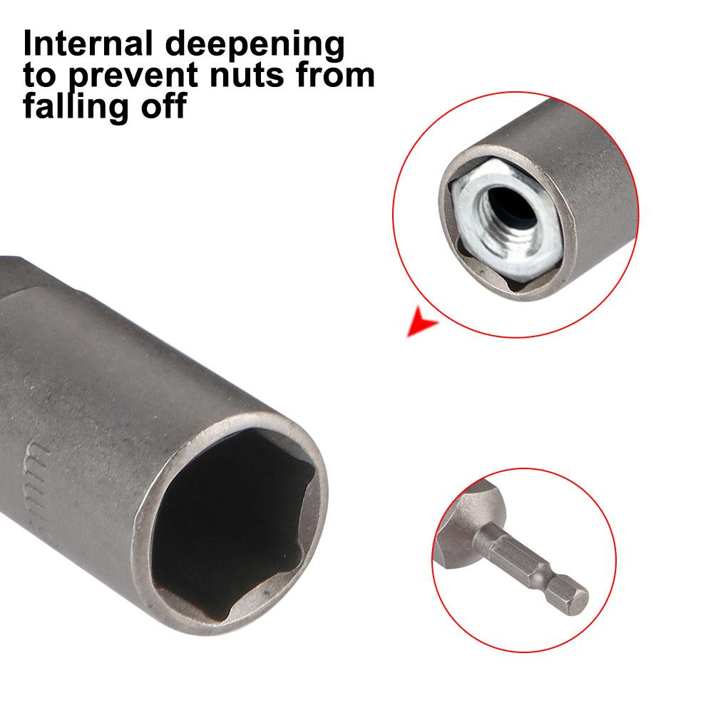 Набор 15 шт. Насадка для электрической дрели, торцевой ключ, 5,5-19 мм, шестигранный адаптер, бытовой инструмент, адаптер для торцевой головки, гаражные инструменты, автоаксессуары