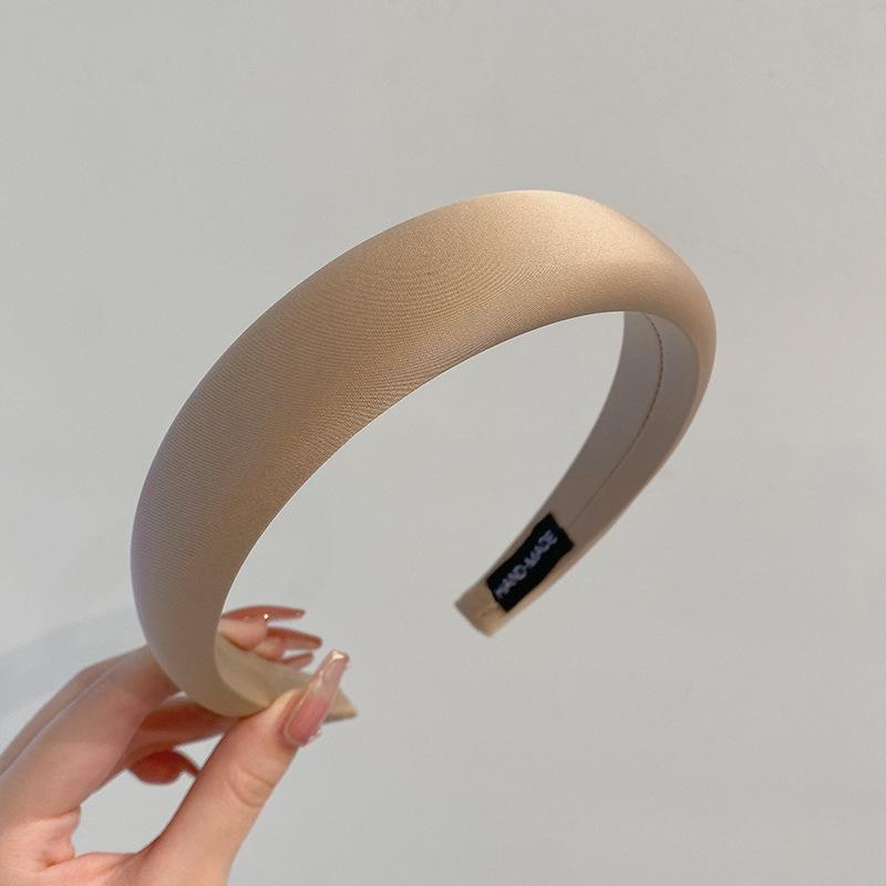 Атласный глянцевый ободок-повязка для женщин для выхода в свет с высоким подъемом и лицом, маленькие аксессуары для волос, заколка-ободок