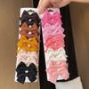 10PCS Soft Cotton Bow Hairpin Girl Sweet Plaid Design Hairpin Color Block Delicate Hairgripe Barrettes Kawaii Child Accessories