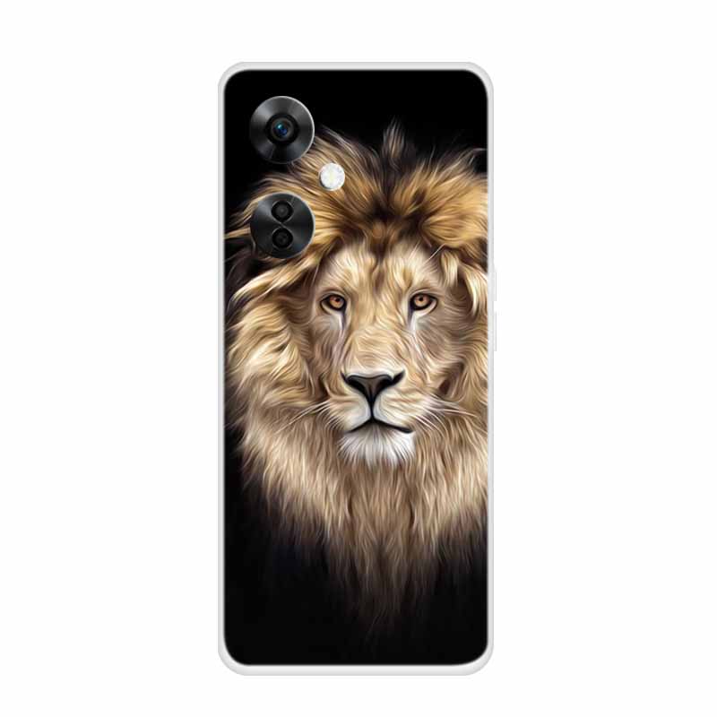 For OnePlus Nord CE 3 Lite 5G Cases Wolf Clear Soft TPU Silicone Phone Cover For One Plus Nord CE 3 5G Case Transparent Etui