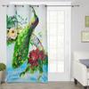 Peacock Chinese Roses Window Curtains For Living Room Bedroom Luxury Modern Kitchen Curtains Fabric Drapes
