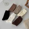 Женские носки до середины икры Terry: Плотный, Бархатистый, Однотонный, Теплый, Морозостойкий для Осени и Зимы.