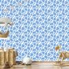 Azure Cow Patches Wallpaper, Soft Forms for Living Room and Bedroom 50x1000