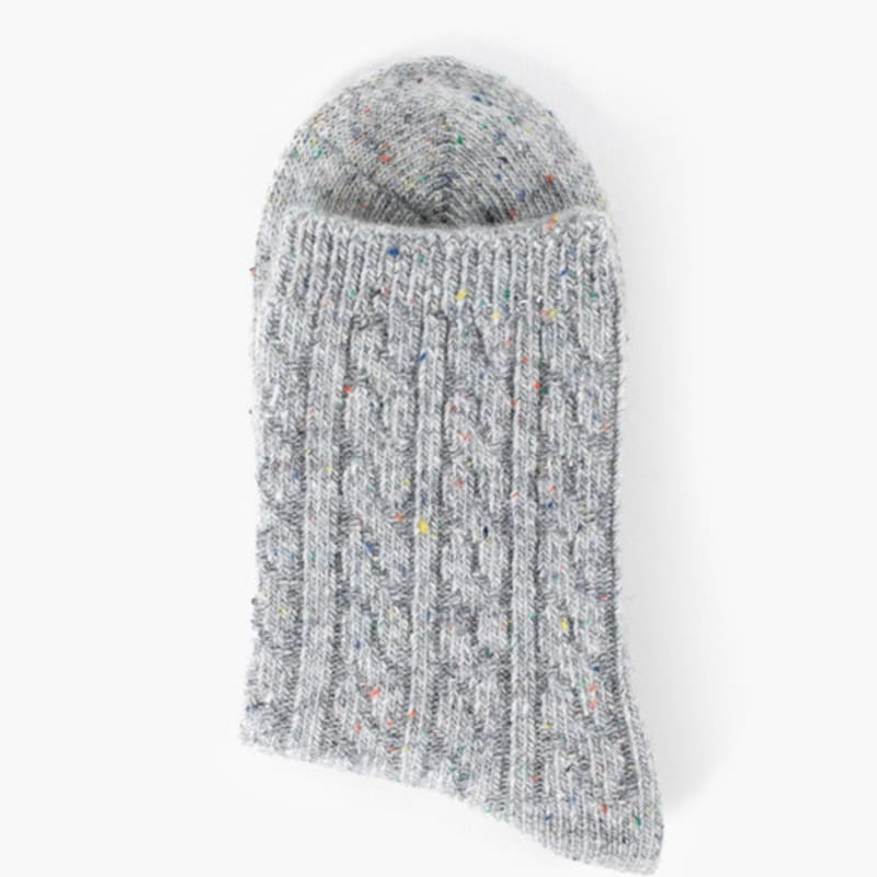 Женские шерстяные носки Abiruz с кабельным узором, серые