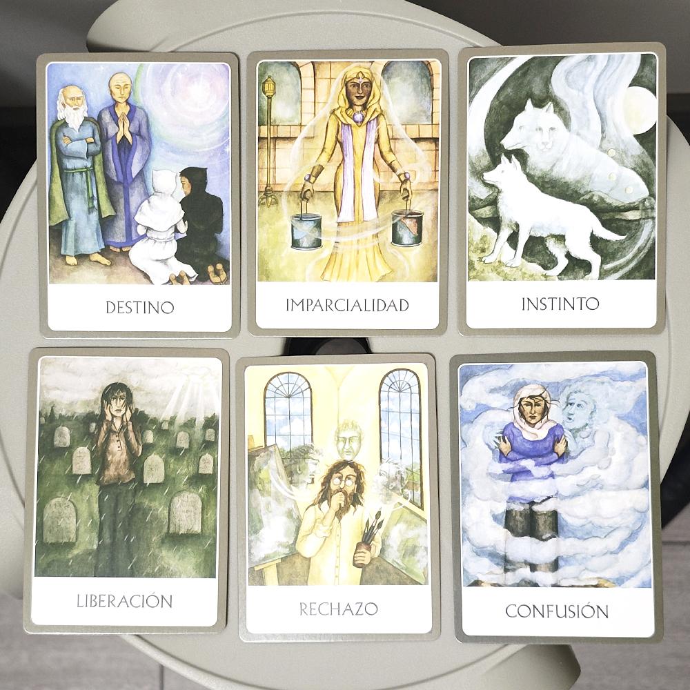 Карты Оракула Мудрости Чакры 10,4*7,3 см Духовный инструмент для Преобразования Вашей Жизни Испанское издание 49 шт. Карты Оракула