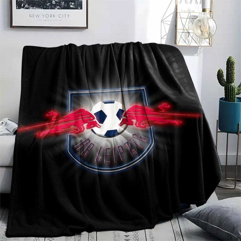 RB Leipzig Printed Flannel Blanket, soft throw for bedroom sofa, washable,soccer fan merchandise, great gift.