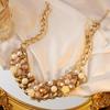 Elegant Geometric Water Drop Pearl Necklace - Light Luxury Evening Accessory for Women