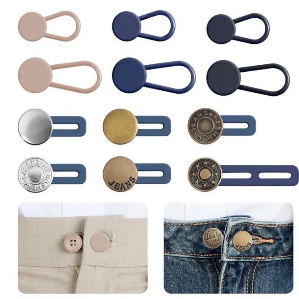 12/16/24/26 pcs Metal Button Extenders Button Style Waistband Expander No Sew Extensions  for Jeans