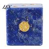 Board Game Dice Natural Stone with Golden Dots, Mini Healing Faux Decorative Crystal Dice, Carved 6-Sided for Tabletop Handmade