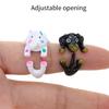 Cute Dog Elephant Adjustable Rings Unique Cartoon Animals Open Rings Simple Lovely Finger Rings Jewelry Stackable Rings
