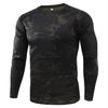 Spring and Autumn Outdoor Python Print 3D Jungle Camouflage Training Clothing Crewneck T Shirt Men's Loose Long Sleeves