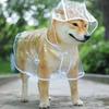Dog Leashable Transparent Raincoat Dog Waterproof Light Rain Poncho