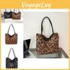 Fashionable Retro Leopard Print Velvet Tote Bag For Women Ideal For Fall And Winter