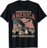 Винтажная 250 лет 1776-2026 250-й День Рождения 4 июля Американский Подарок Унисекс Футболка