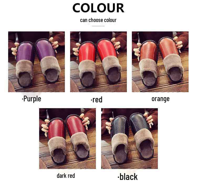 Унисекс тапочки из натуральной коровьей кожи: Нескользящие, теплые домашние хлопковые тапочки для осени и зимы