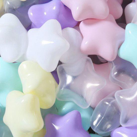 100Pcs/Set Colorful PE Crush Ball Round Star Thickened Pit Proof BPA Phthalate Free Safe Indoor Outdoor Baby