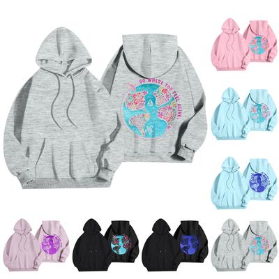 Женская мода, женский легкий пуловер с длинными рукавами и карманами, толстовка с капюшоном в стиле консервативного стиля