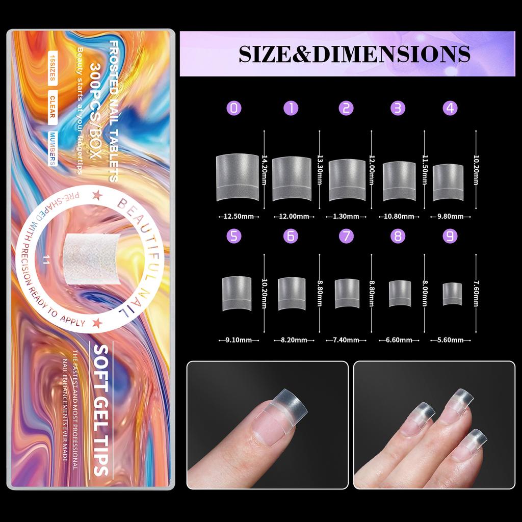 Nail Art Pads Wear Nail Ultra-Thin And Seamless Full Matte, No Grinding, Extended Fake Nail Patch 15 Size