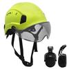 To Safety Helmet with Dark Visor and Earmuff Kit Hard Hat for Outdoor Rock Climbing Industrial Protection Rescue Cave