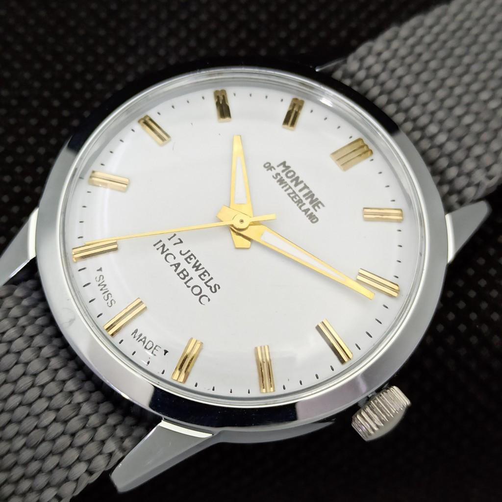 ВОССТАНОВЛЕННЫЕ ВИНТАЖНЫЕ МУЖСКИЕ ЧАСЫ MONTINE OF SWITZERLAND 17J A285414-2 MontineQ-a285414