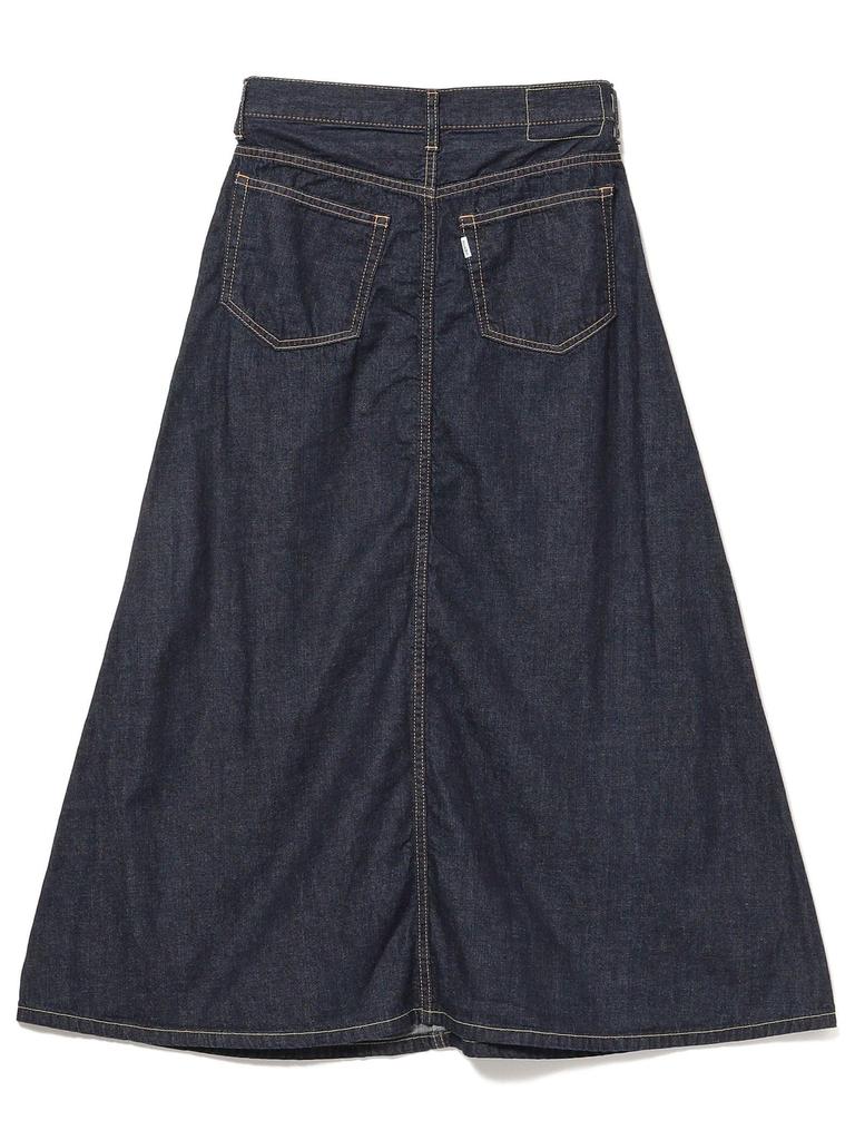 Женская джинсовая юбка макси с пятью карманами Beams Boy, синий индиго, 13270558578