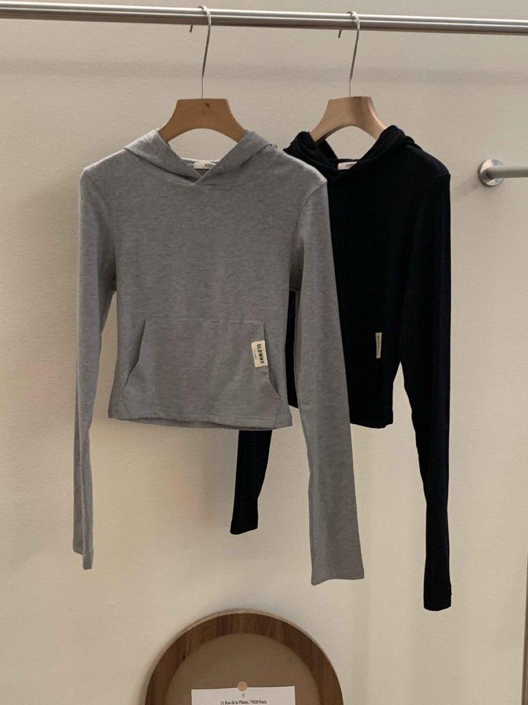 2024 Retro Glow Slim Hooded Осенняя толстовка: Повседневный корейский хлопковый топ