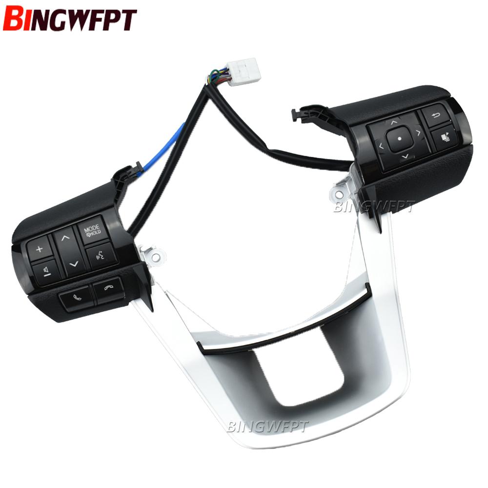 For Toyota Hilux Revo Rocco Fortuner New Steering Wheel Volume Sound Button with backlight 2015 2016 2017 2018 2019 2020