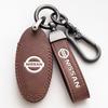 ACN1   Zinc Alloy Style Car Leather Key Case Cover Shell Fob Holder Accessories for NISSAN-Tiida Qashqai X-TRAIL Terra18 370Z MARCH 15