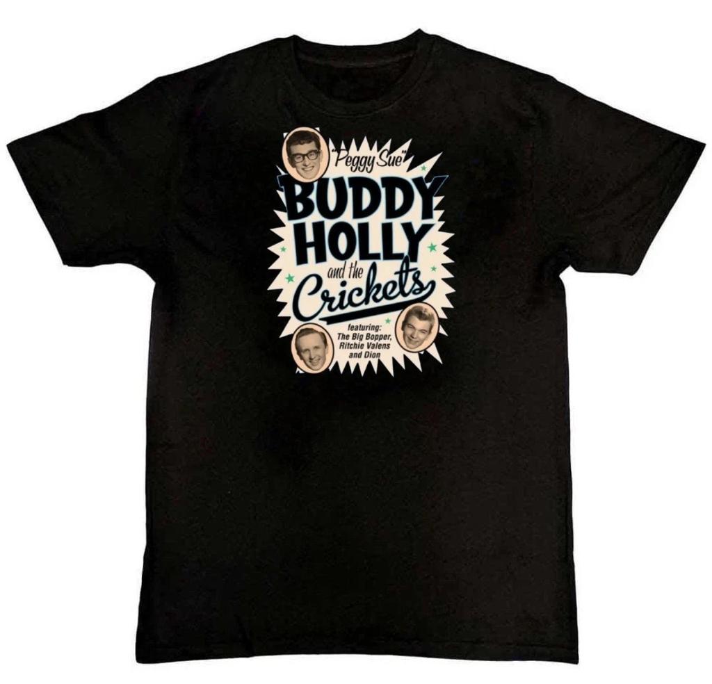 Buddy Holly Graphic Print Unisex Mens 100% Cotton T-shirt Mens Tees Top