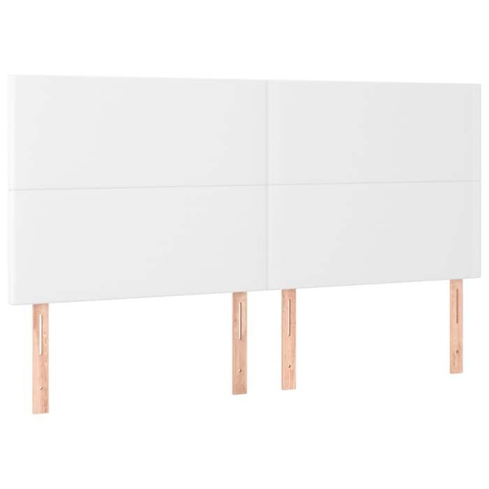 Tête de lit - MAISON EXCLUSIVE - 180 x 5 x 118/128 cm - Similicuir - LED intégrée - Hauteur réglable