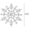 36 шт. Рождественские белые украшения в виде снежинок, наклейки на стену, наклейка на стекло, подвеска для елки золотистого и серебристого цвета