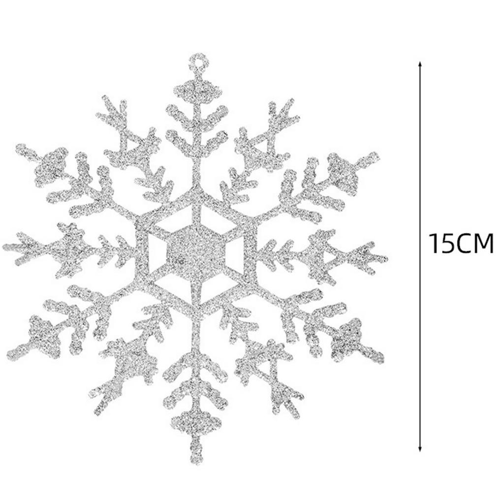 36 шт. Рождественские белые украшения в виде снежинок, наклейки на стену, наклейка на стекло, подвеска для елки золотистого и серебристого цвета