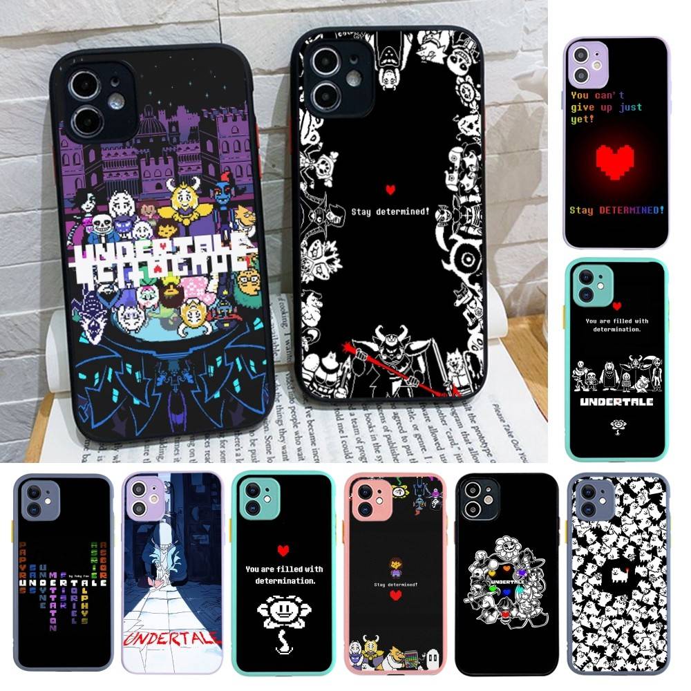 Силиконовый чехол для iPhone 16 15 14 13 12 11 Pro Max Plus X XS MAX с рисунком из игры Undertale, противоударный, матовый