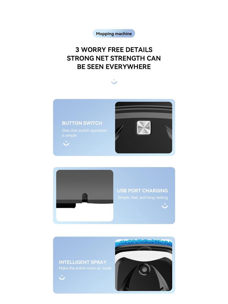 Трансграничный робот-пылесос: Автоматический пылесос «все в одном» для уборки пылесосом, подметания и мытья полов - Интеллектуальный, многофункциональный и компактный.
